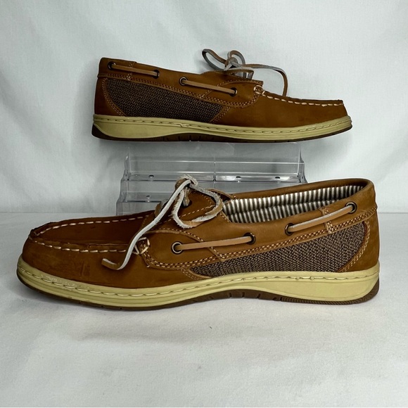Magellan Outdoors Women’s Boat Shoes Size 11B Brown Leather - Picture 10 of 13